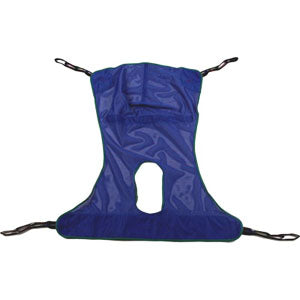 Reliant Full Body Sling with Commode Opening, Large, Green, Mesh 1 Each