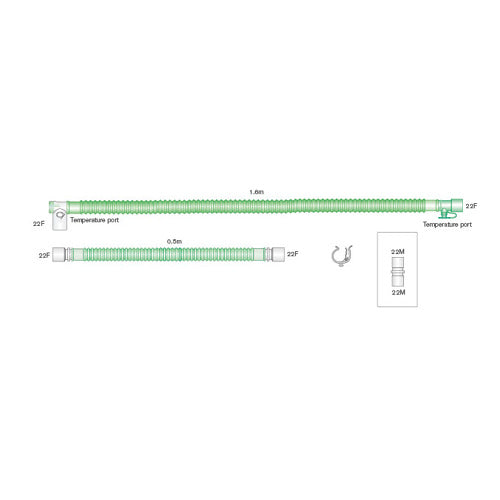 Intersurgical Flextube Single Heated Limb, 22mm 1 Each