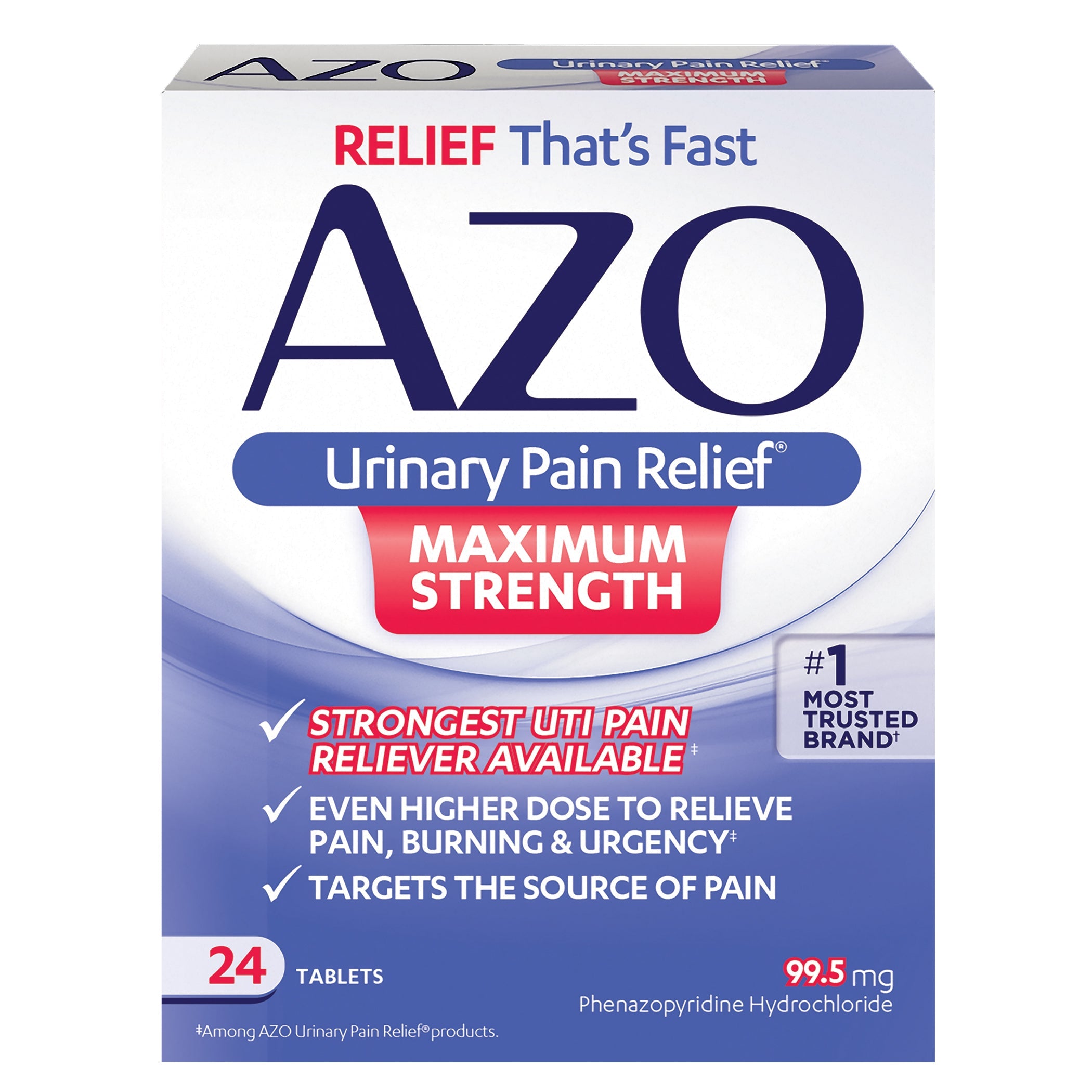 AZO Urinary Pain Relief Maximum Strength Tablets, 24 ct 1 Each