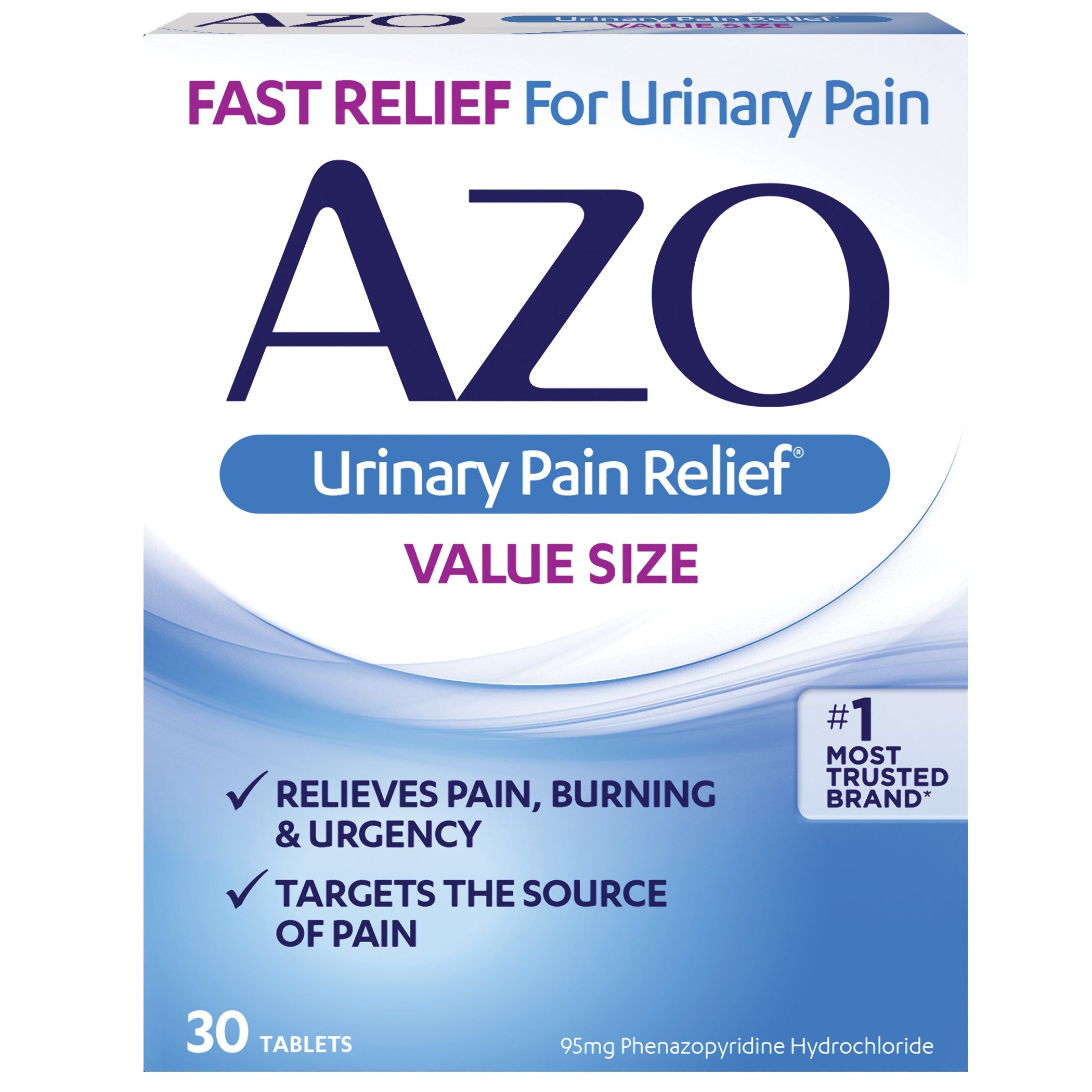 AZO Urinary Pain Relief Tablets, 30 ct. 1 Each