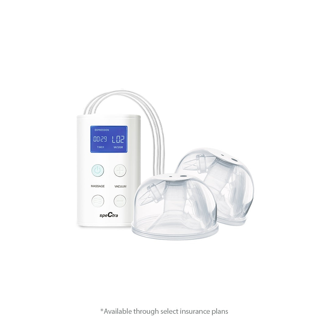 Spectra 9 Plus Breast Pump Portable, Rechargeable, Wearable, Milk Collection Hands-Free CaraCups Inserts Bundle, 24mm 1 Case