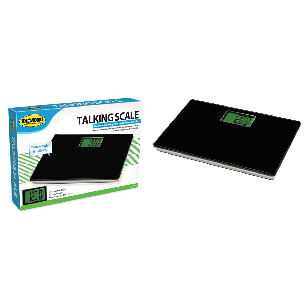 Talking Scale, 12.2" x 8.26" Platform, 330 lb. Weight Capacity 1 Each
