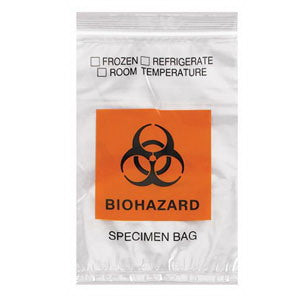 Biohazard Bag, 2 mL, 6 x 9, Orange 1 Each