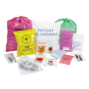 Biohazard Transport Bag with Zip Closure, 2 mL, 6 x 9, Red 100 Pack