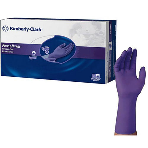 KC500 Purple Nitrile Exam Gloves Medium, Powder-Free, Ambidextrous 50 Box