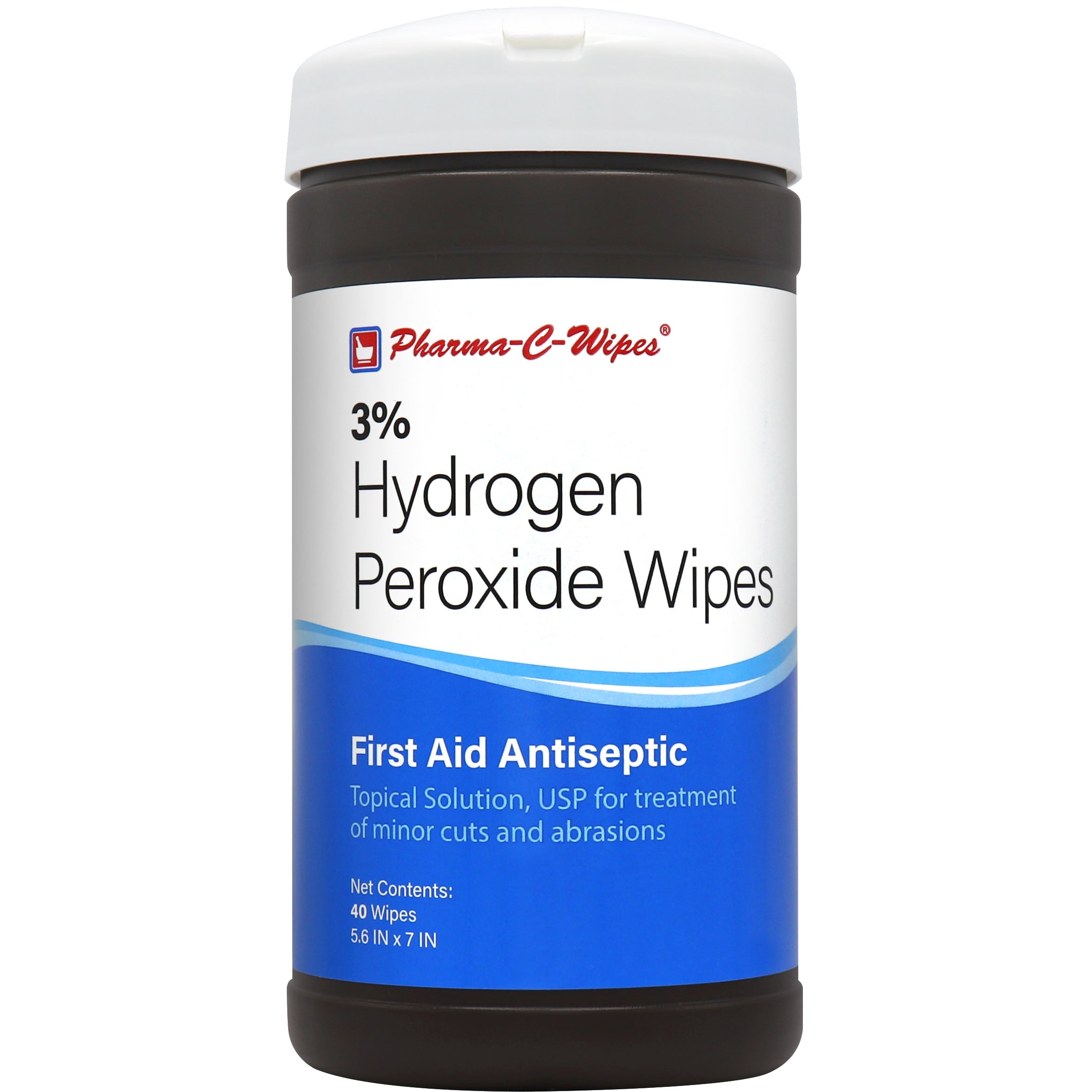 Pharma-C-Wipes 3% Hydrogen Peroxide First Aid Wipe, 40 ct 1 Each