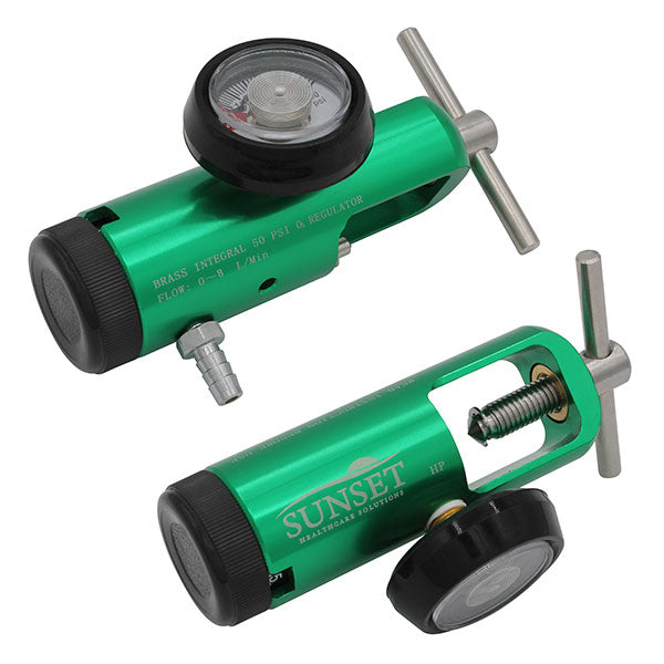 Sunset Healthcare Solutions Mini CGA 870 Style Regulator, 0-8 lpm, Barbed Outlet 1 Each