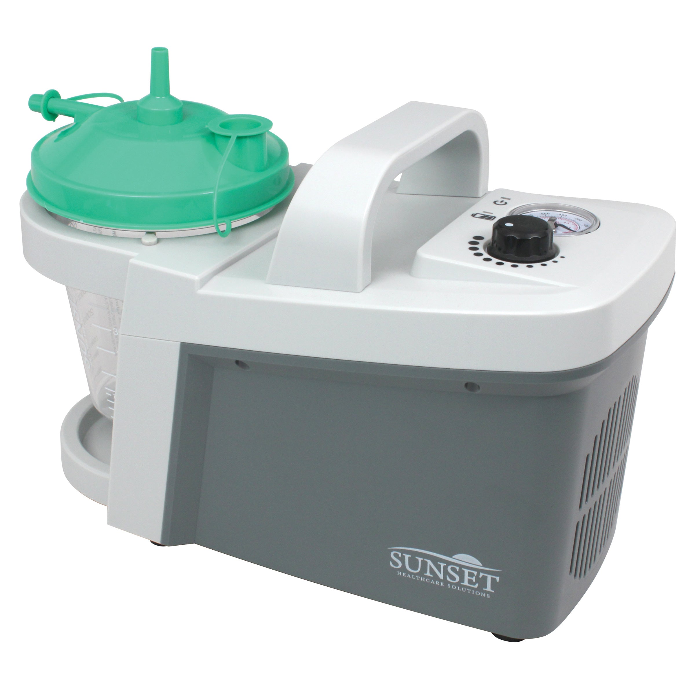 Sunset Portable Suction Machine with AC/DC Power, 800cc Canister, Detachable Power Cord & Carry Case 1 Each
