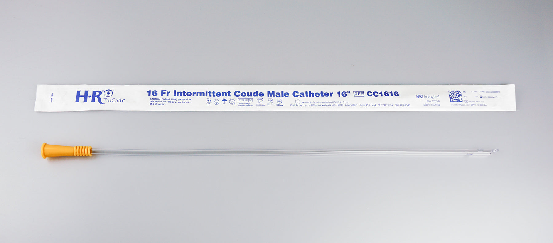 TruCath Intermittent Coude Catheter, 16FR, 16"
