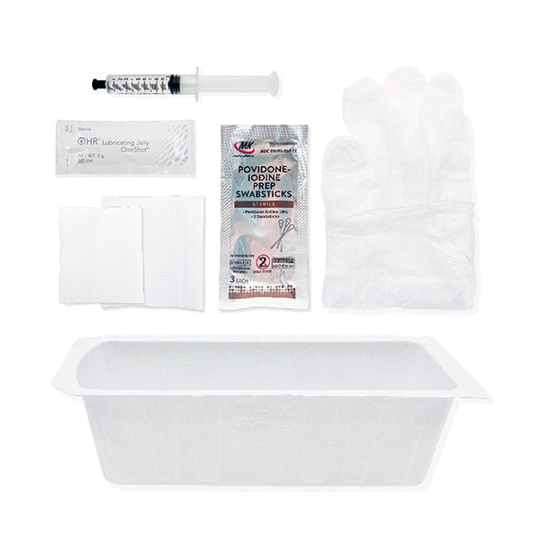 TruAdvance Foley Insertion Tray with 10mL Water Syringe and PVP Swabsticks