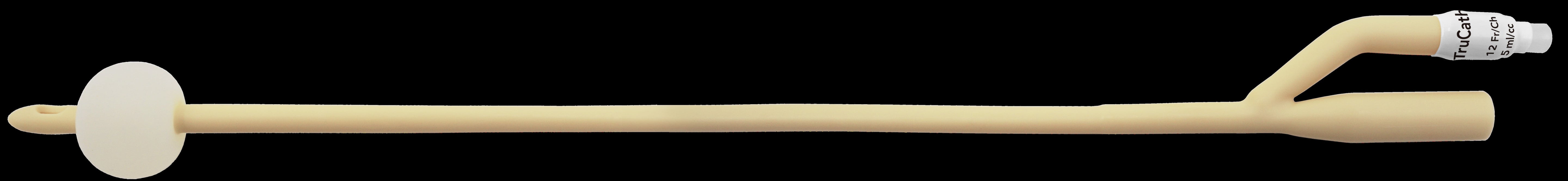 TruCath Silicone-Elastomer Coated Latex Foley Catheter, 2-Way, 12 Fr, 5 mL Balloon 1 Each