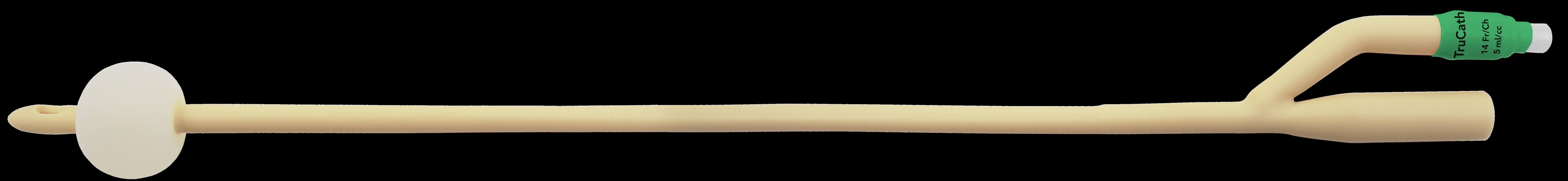 TruCath Silicone-Elastomer Coated Latex Foley Catheter, 2-Way, 14 Fr, 5 mL Balloon 1 Each