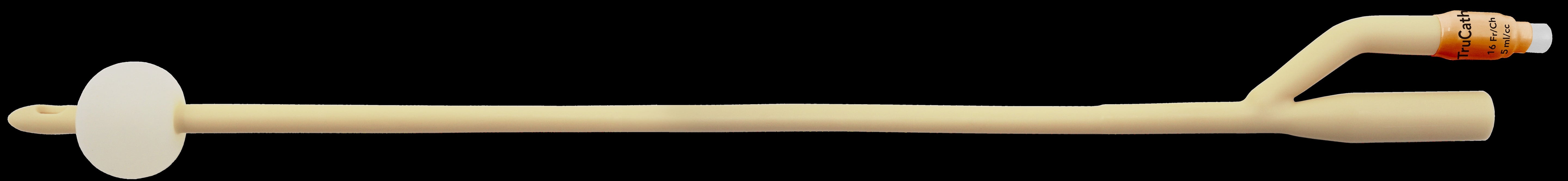 TruCath Silicone-Elastomer Coated Latex Foley Catheter, 2-Way, 16 Fr, 5 mL Balloon 1 Each