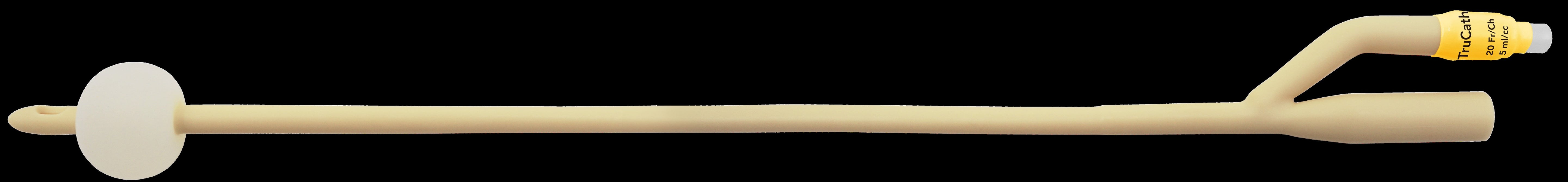 TruCath Silicone-Elastomer Coated Latex Foley Catheter, 2-Way, 20 Fr, 5 mL Balloon 1 Each