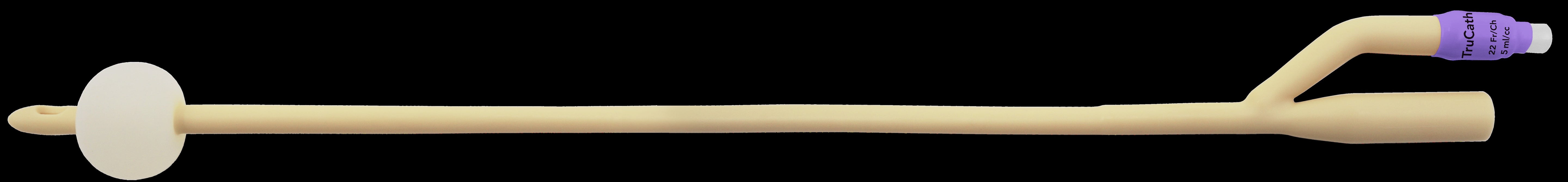 TruCath Silicone-Elastomer Coated Latex Foley Catheter, 2-Way, 22 Fr, 5 mL Balloon 1 Each