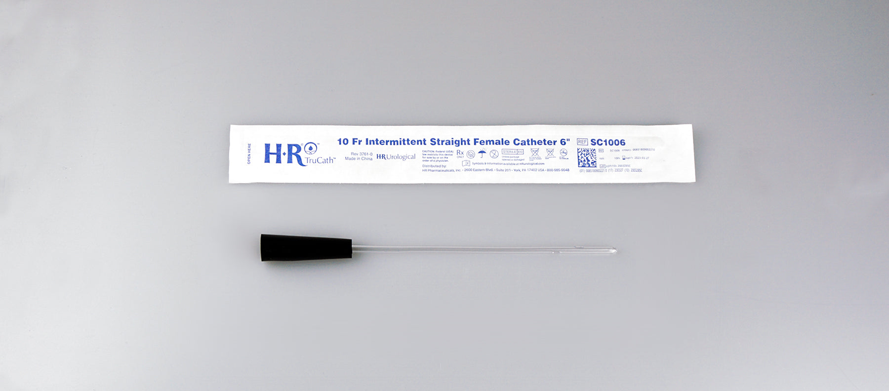 TruCath Intermittent Straight Catheter, Female, 10FR, 6"