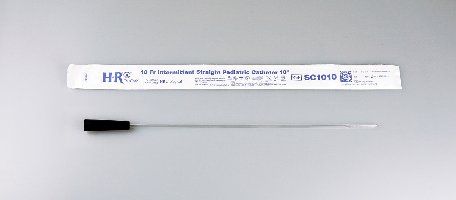 TruCath Intermittent Straight Catheter, Pediatric, 10FR, 10"