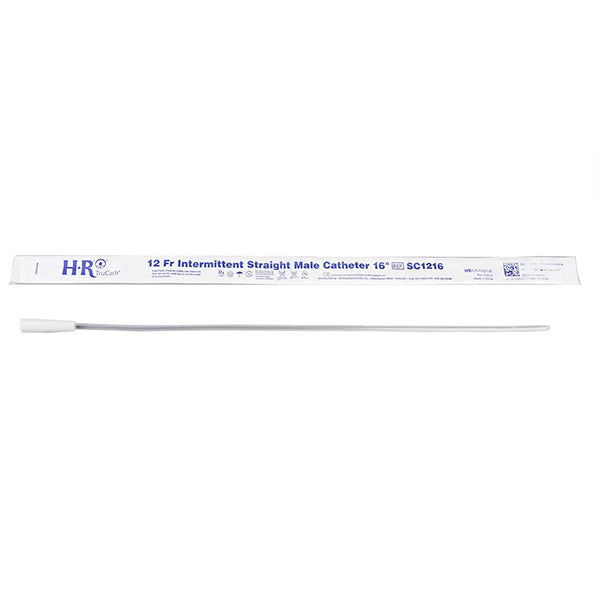 TruCath Intermittent Catheter, Soft PVC, 12Fr, 16" Length