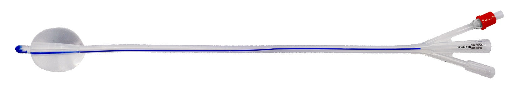 TruCath 100% Silicone Foley Catheter, 3-Way, 20 Fr, 30 mL Balloon