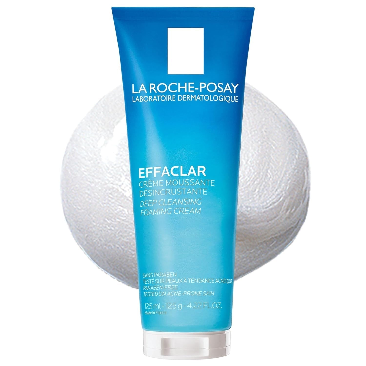 La Roche-Posay Effaclar Deep Cleansing Foaming Cream Cleanser, 4.22 oz