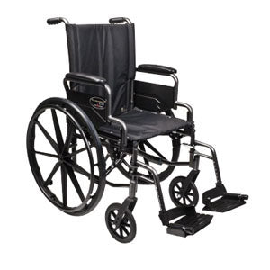 Traveler L4 Folding Wheelchair with Swingaway Footrest, 18" x 16" Seat 1 Case