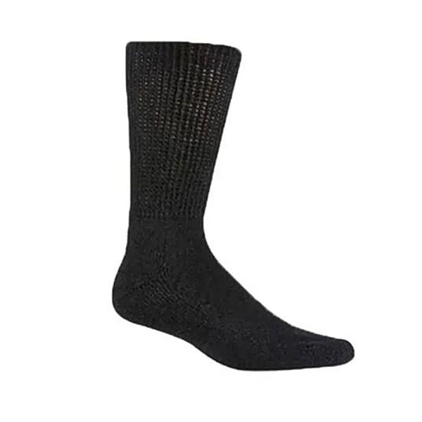 Diasox Seam-Free Sock, Medium, Black, Cotton/Acryl 1 Each