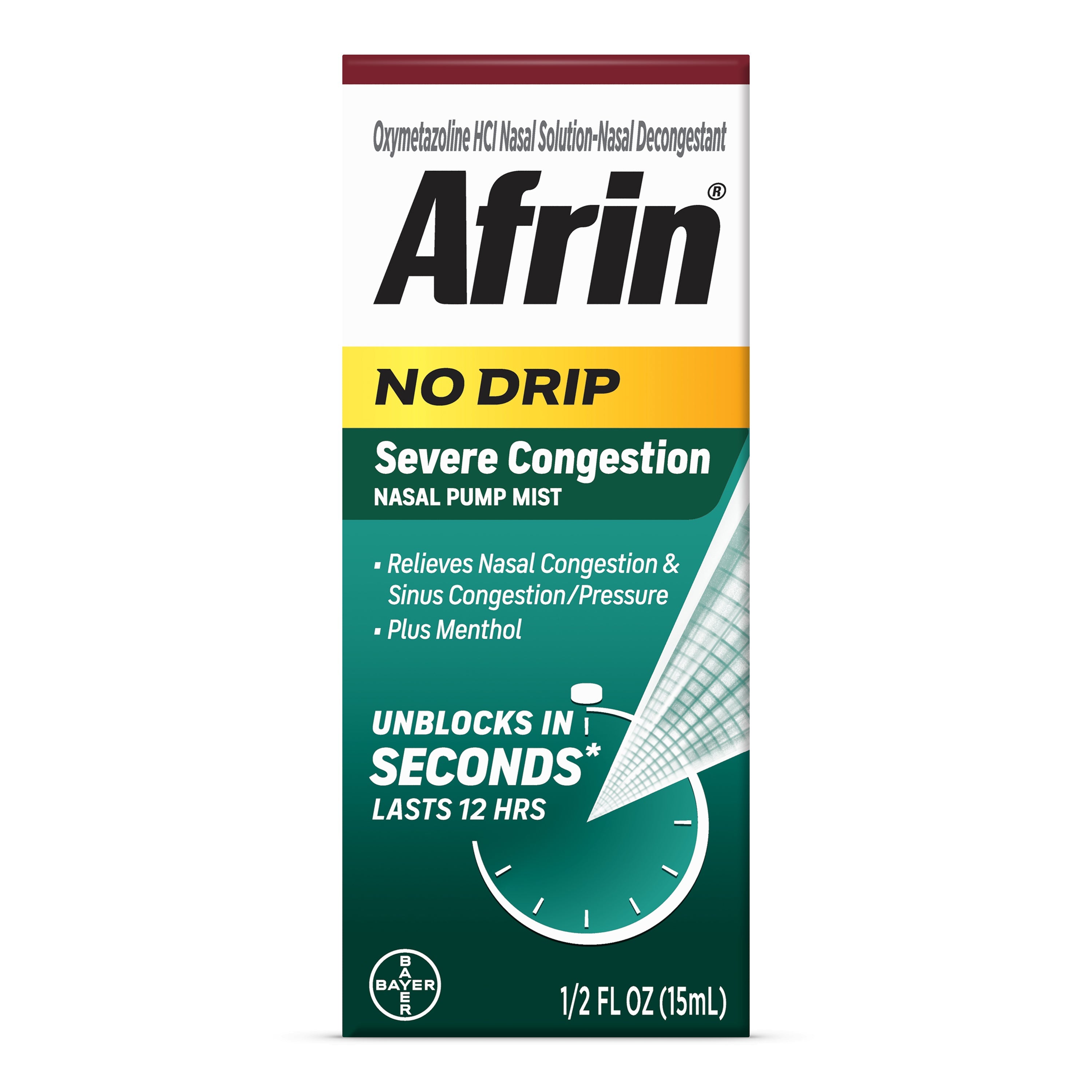 Afrin No Drip Severe Congestion Pump Nasal Mist, 0.5 oz 1 Each