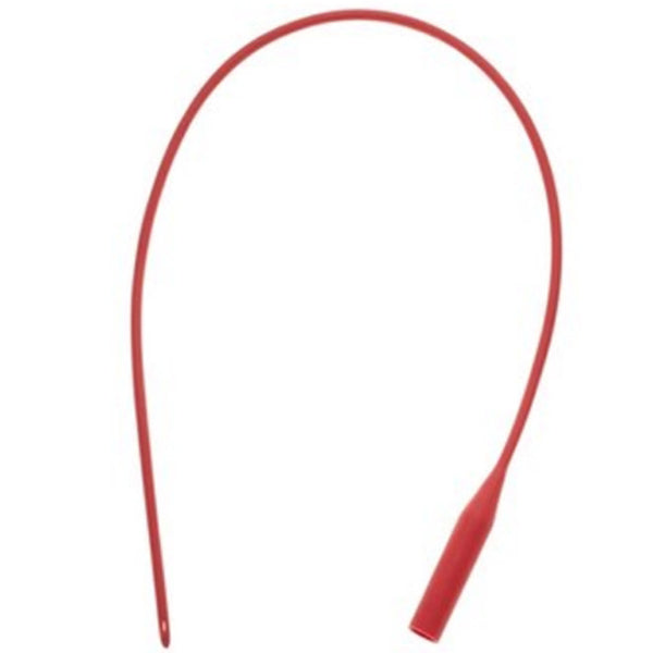 AMSure Urethral Catheter, Red Rubber, Latex, 18FR, 16", Male