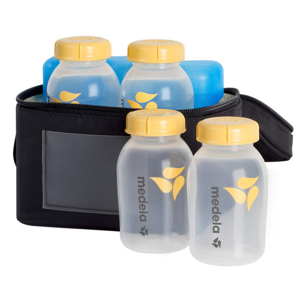 Medela Breast Milk Cooler Set With 4 Bottles 1 Each