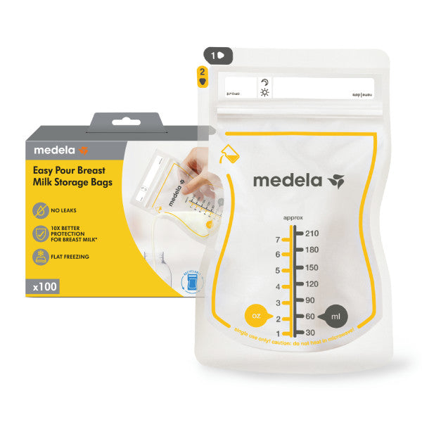 Medela Easy Pour, Breast Milk Storage Bags, 100 ct-- REPLACES ML68062 100 Box