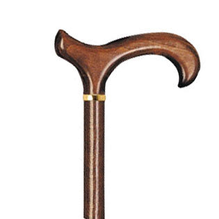 Men's Derby Handle Cane, Brown Stain, 36" - 37" 1 Each