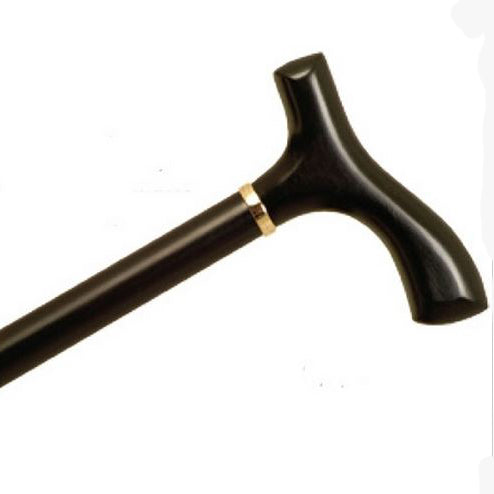 Ladie's Fritz Handle Cane, Black Stain, 36" - 37" 1 Each