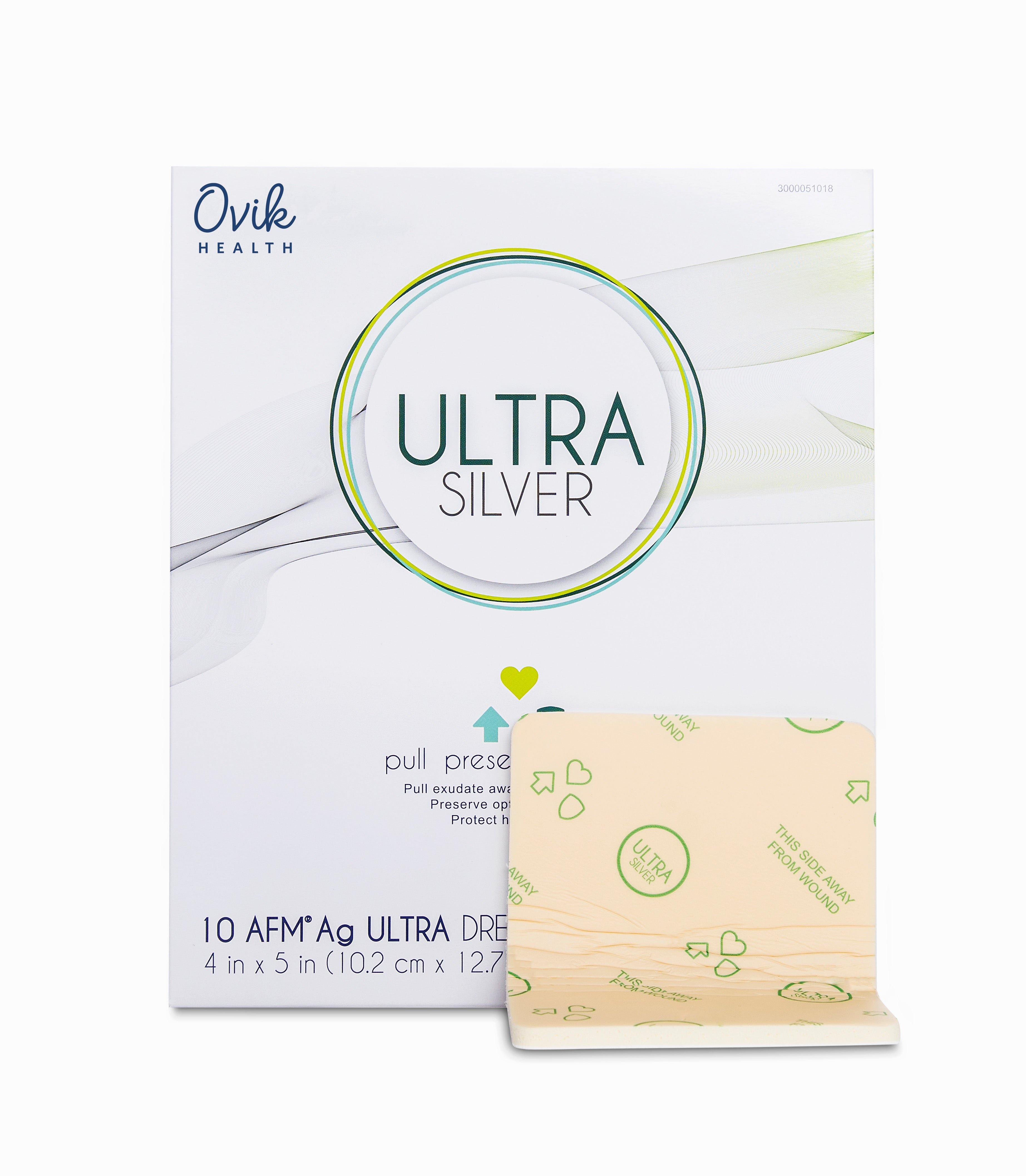 OVIK Health ULTRA Silver Foam Dressing, 4" x 5"
