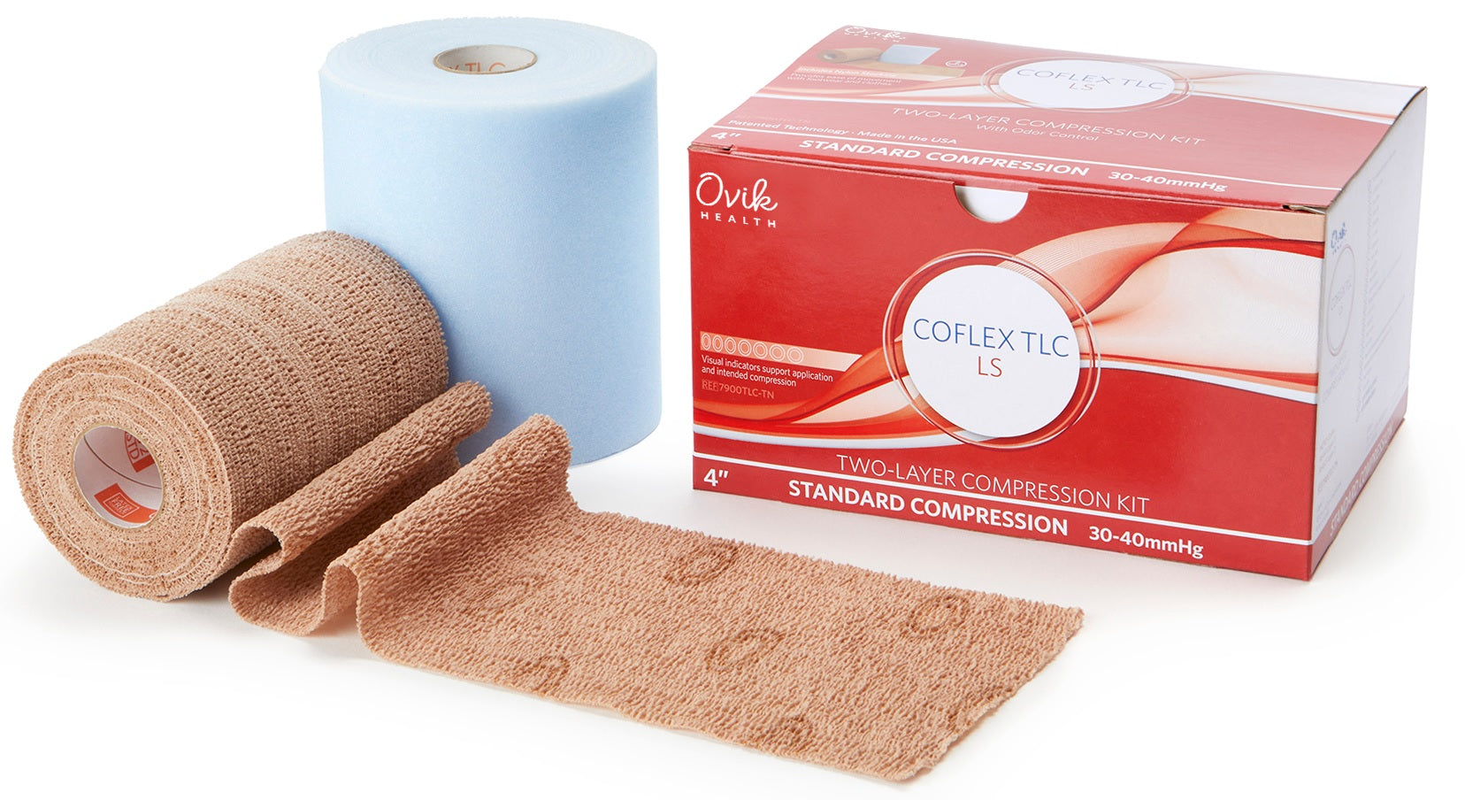 CoFlex TLC Long Stretch Standard Compression Bandage, 4" 1 Box