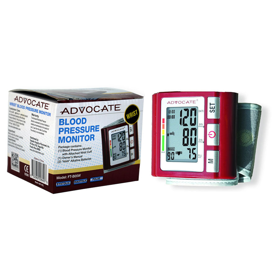 Advocate Wrist Blood Pressure Monitor, Model FT-B05W 1 Each