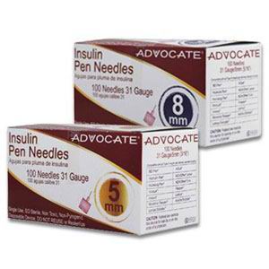 Advocate Mini Pen Needle 31G x 3/16" (100 count) 100 Box