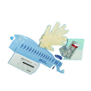 EZ-Protect Closed System Intermittent Catheter, Standard-Size Kit, 12 Fr, 16" Length, 1500 mL Collection Bag, Gloves, Underpad, Gauze, Privacy/Disposal Bag, BZK Swab/Wipe, Coud Tip