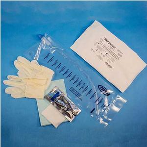 EZ-Advancer Closed System Intermittent Catheter, Standard-Size Kit, 12 Fr, 16" Length, 1500 mL Collection Bag, Gloves, Underpad, Gauze, BZK Swabsticks, Soft PVC 1 Each