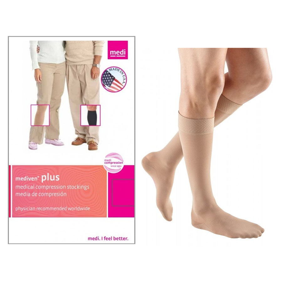 Mediven Plus Calf with Silicone Band, 20-30, Closed, Beige, Size 5 1 Each