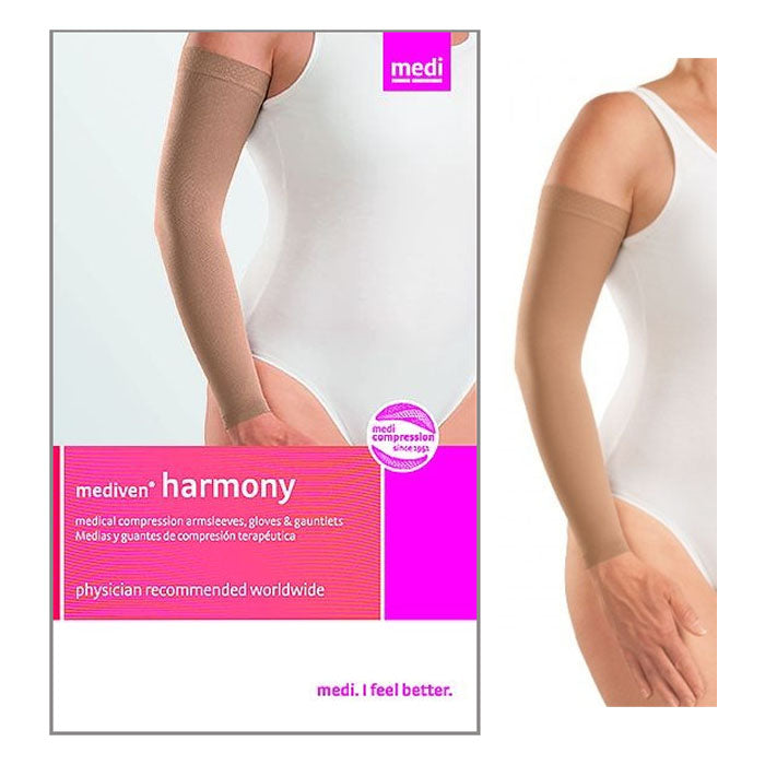 Harmony Arm Sleeve with Silicone Top Band, 20-30, Extra Wide, Caramel, Size 8 1 Each