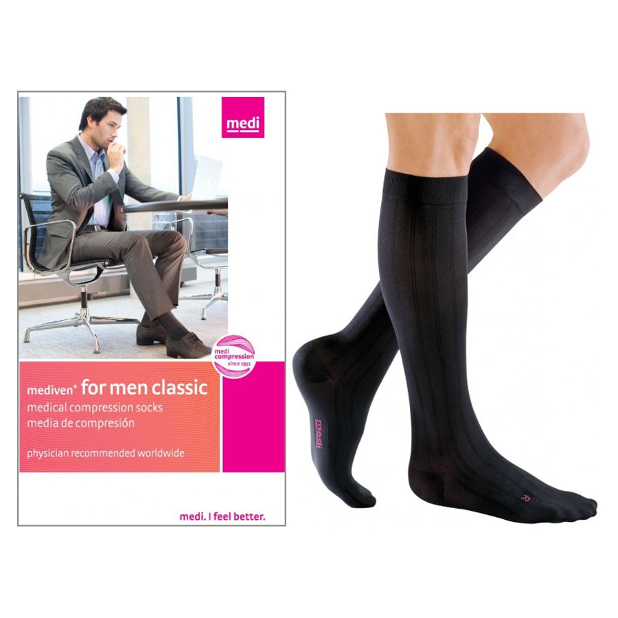 Mediven for Men, Calf, 30-40 mmHg, Black, Size 5 1 Each