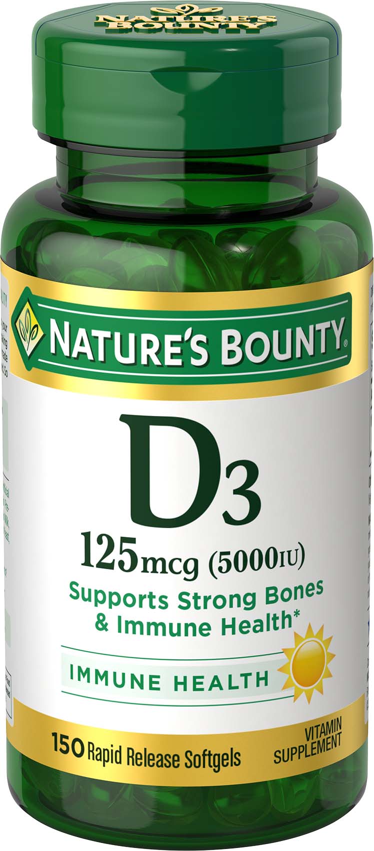 Nature's Bounty Vitamin D, 5000IU, 150 ct 1 Each
