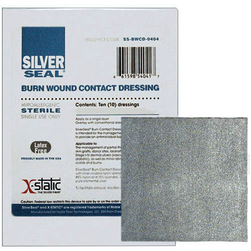 Silverseal Burn Wound Contact Dressing 4-1/4" x 4-1/4" 10 Box