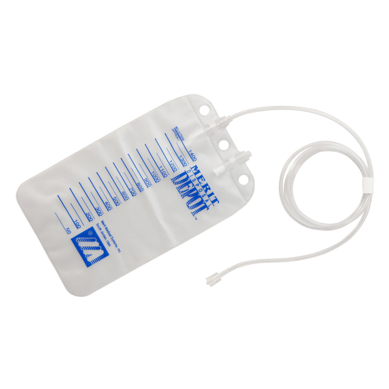 Multi-Purpose Drainage Bag with Large Bore Tubing, 1400mL 1 Each