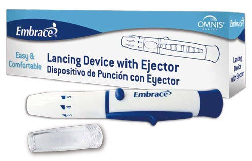 Embrace Lancing Device with Lancet Ejector