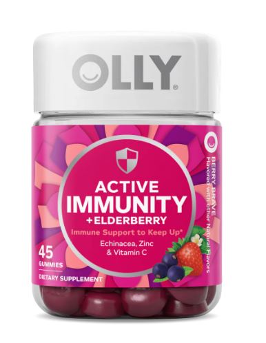 OLLY Active Immunity + Elderberry - Berry Brave 45ct 1 Each