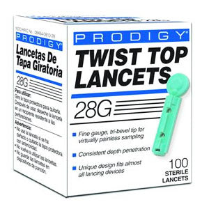 Prodigy Twist Top Lancet 28G (100 count) 100 Box