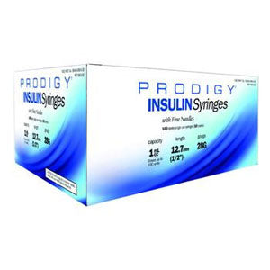Prodigy Insulin Syringe 31G x 5/16", 1/2 mL (100 count) 100 Box