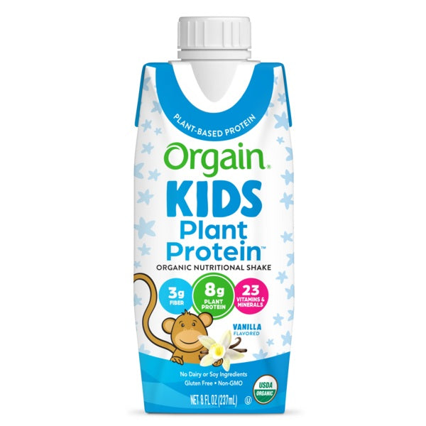 Orgain Kids Plant Protein Organic Nutrition Shake, Vanilla, 8 fl oz 1 Each