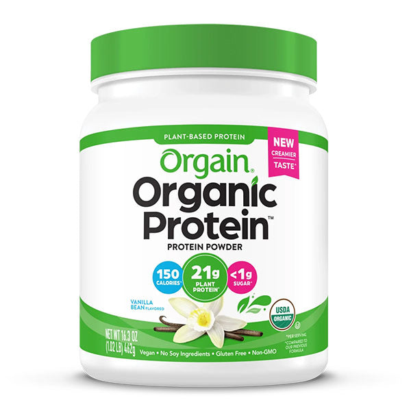 Orgain Organic Protein Plant Based Powder, Sweet Vanilla Bean Flavored, 16.3 oz